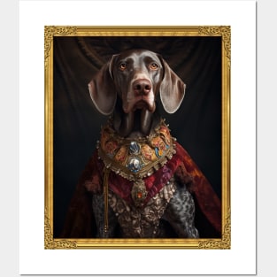 Majestic German Shorthaired Pointer - Medieval German Queen (Framed) Posters and Art